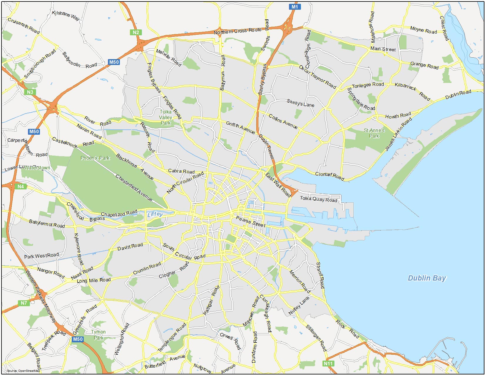 Free printable map dublin Download Free printable map dublin png
