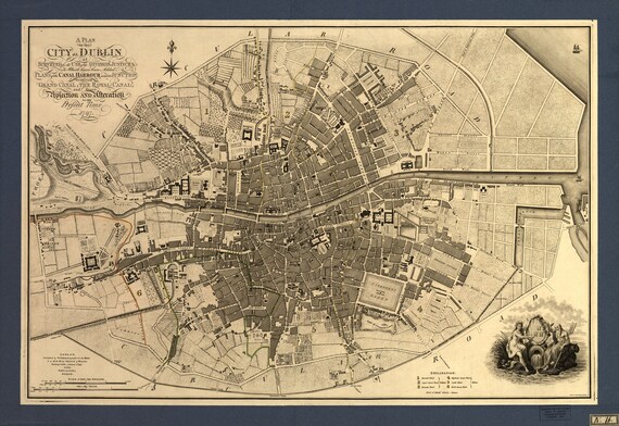Dublin Map Print Wall Art, Digital File, Digital Image, Printable ...
