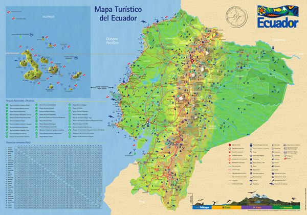 printable map ecuador