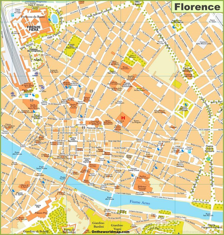 printable map florence italy
