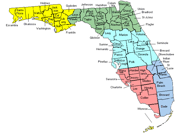 Florida State Map - 10 Free PDF Printables | Printablee