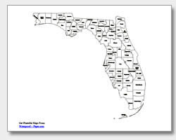 Printable Florida Maps | State Outline, County, Cities