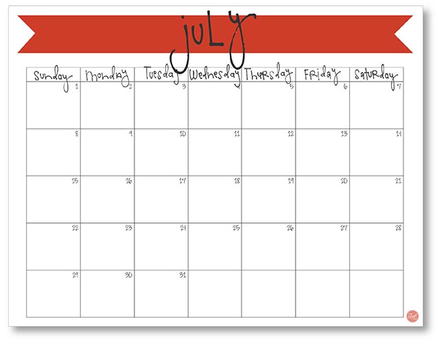 printable map for july 2018