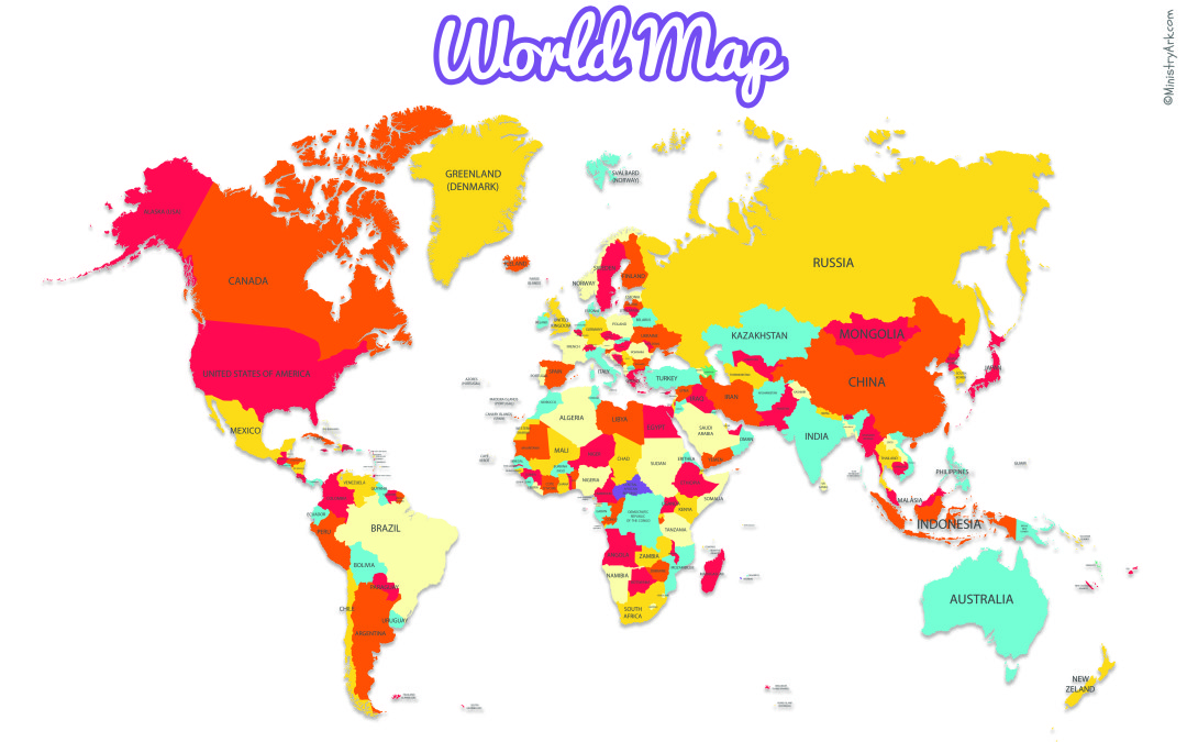 Free Printable World Maps • MinistryArk