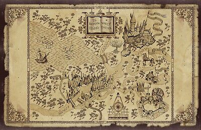 Harry Potter Map Movie Poster Print T150 |A4 A3 A2 A1 A0| | eBay