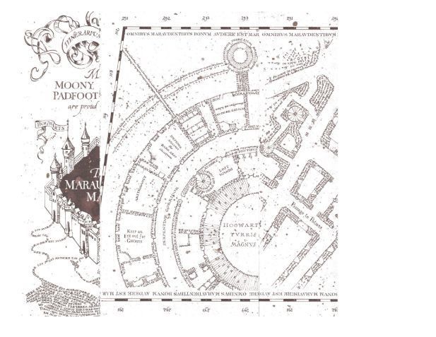 Printable White Marauders Map PDF