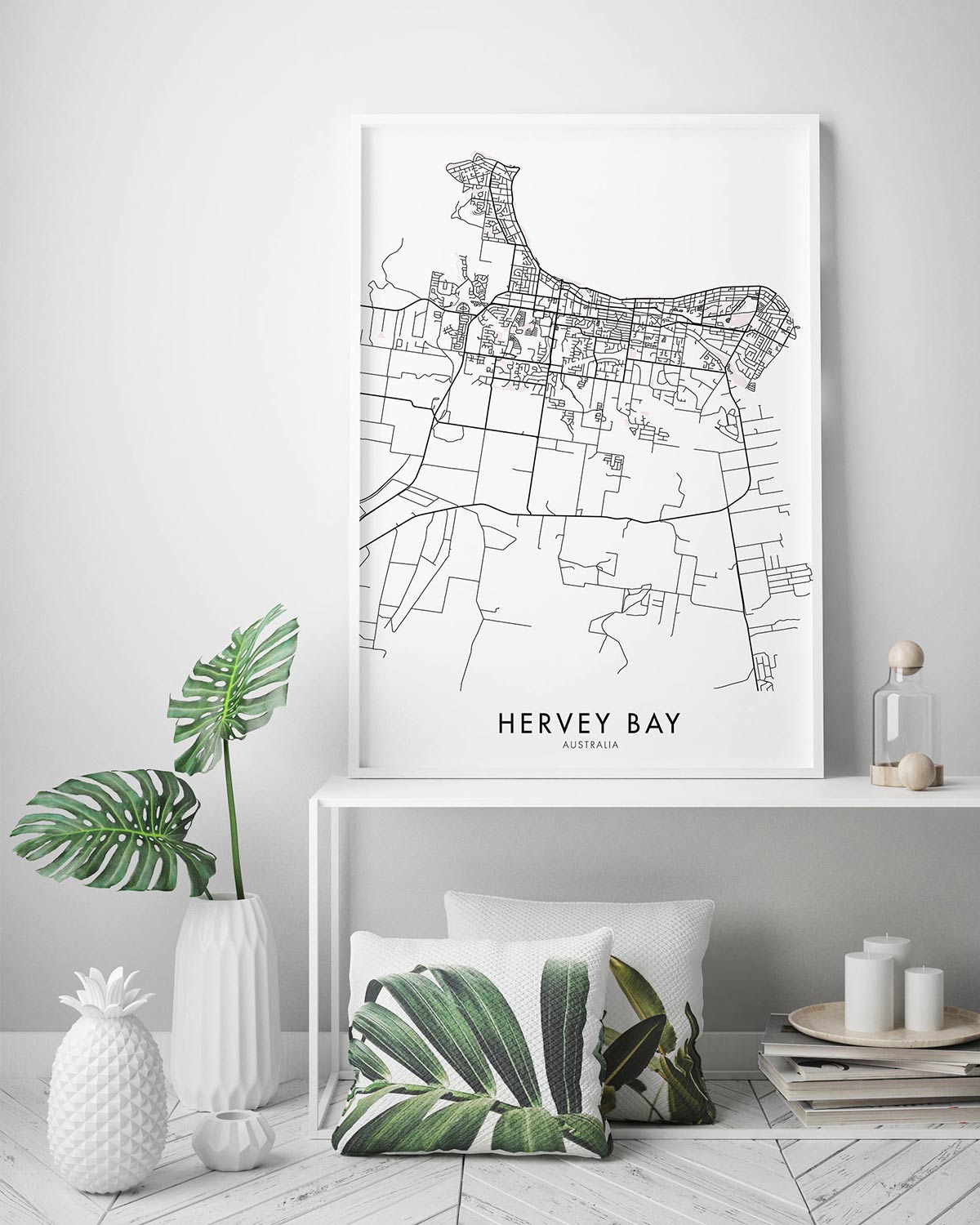 Hervey Bay Map Print - Chelsea Chelsea