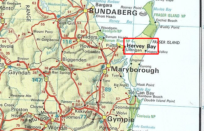 Hervey Bay Map and Hervey Bay Satellite Images