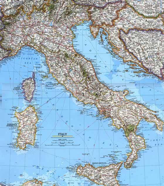 printable map italy