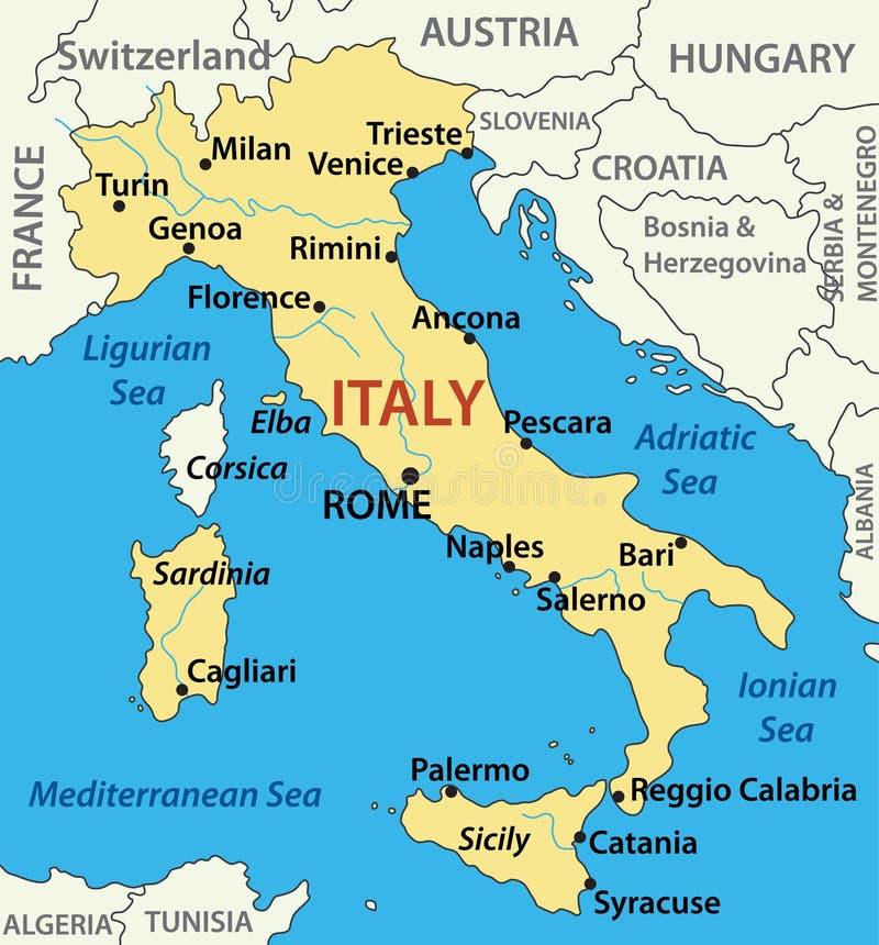 printable map italy