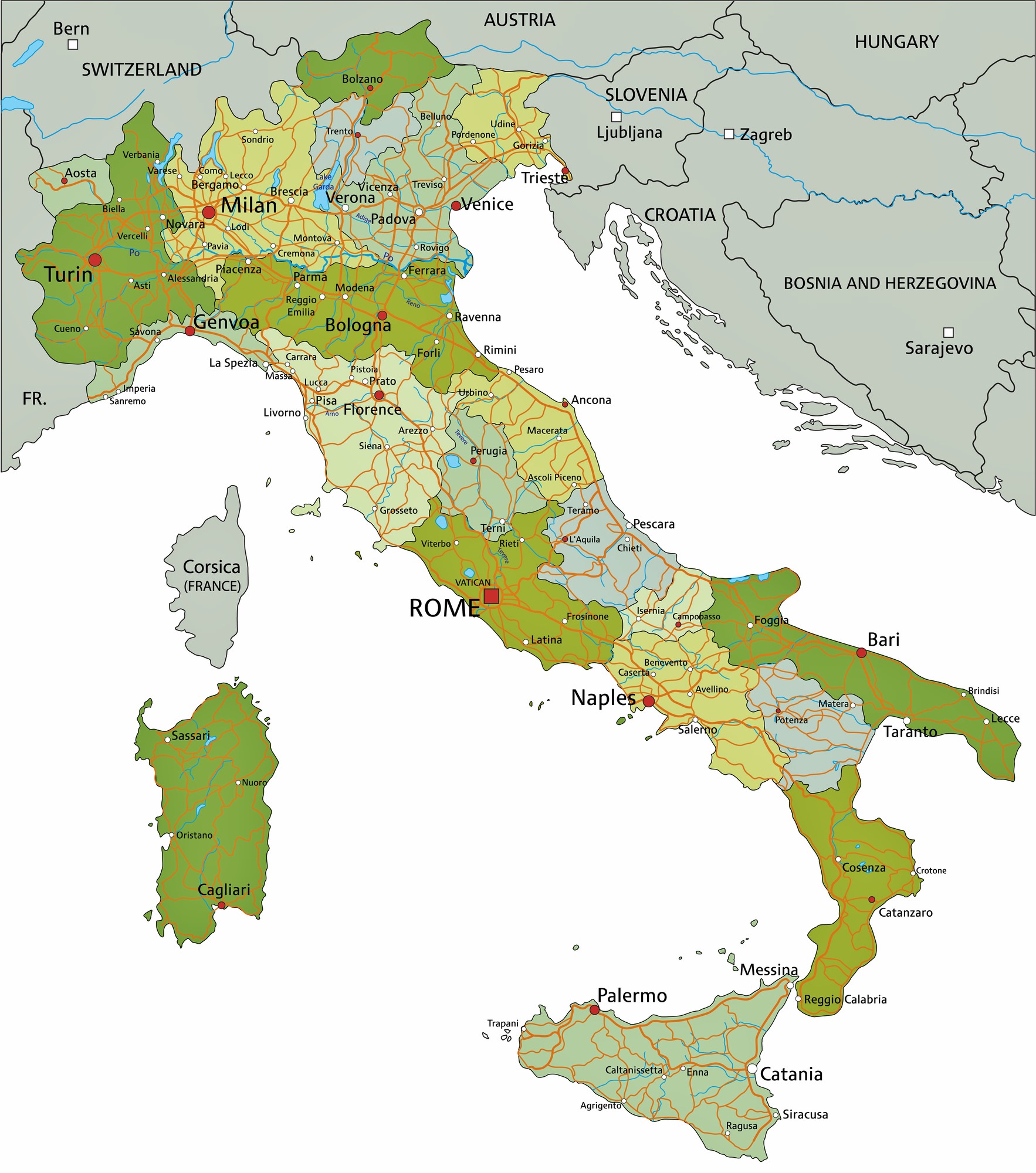 maps-of-italy-detailed-map-of-italy-in-english-tourist-map-of-worksheets-library for Printable Map Of Italy Free Maps of Italy | Detailed map of Italy in English | Tourist map of ... - Worksheets Library for Printable Map Of Italy Free