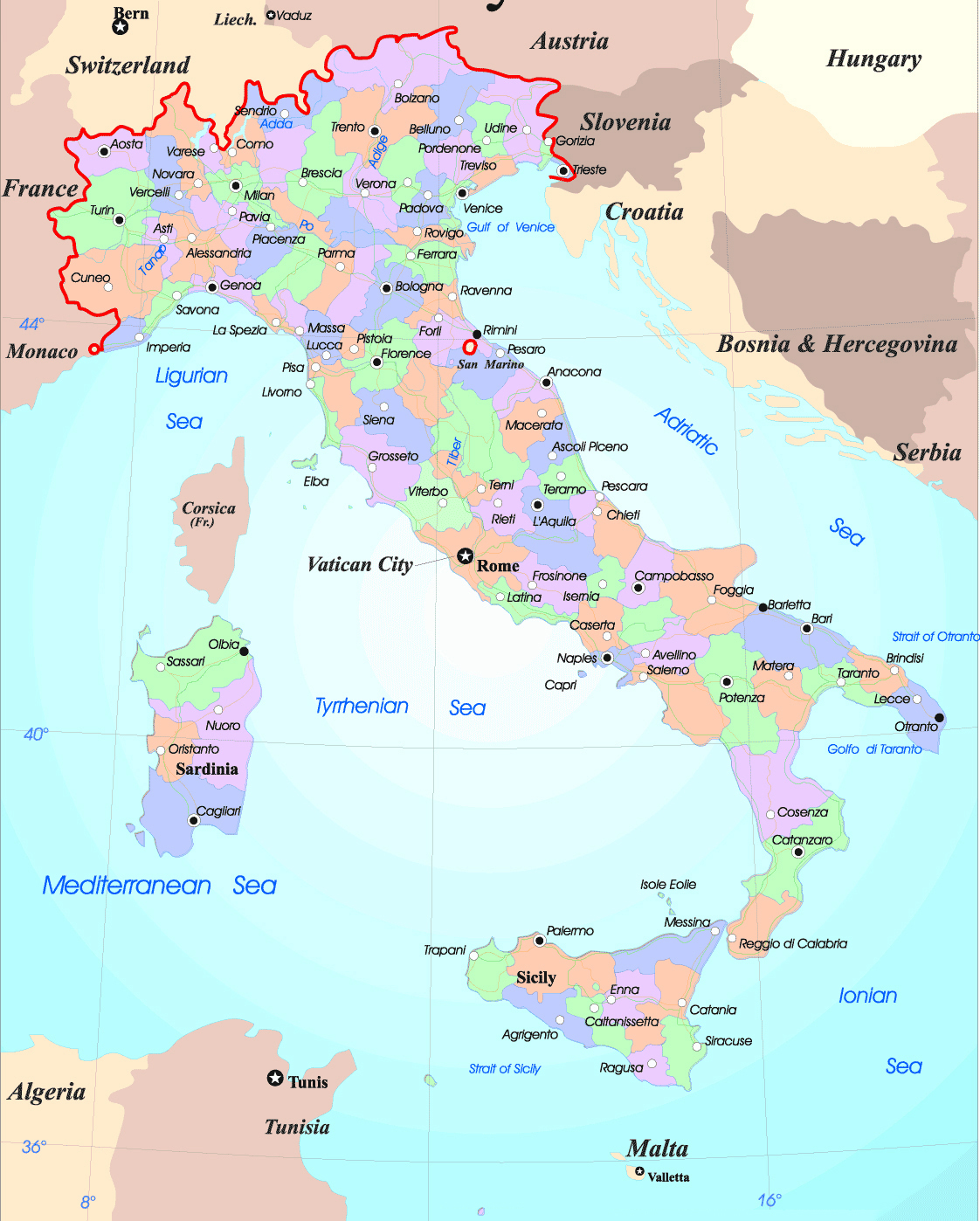 italy-map-samkal-worksheets-library for Free Printable Map Of Italy Italy Map - SamKal - Worksheets Library for Free Printable Map Of Italy