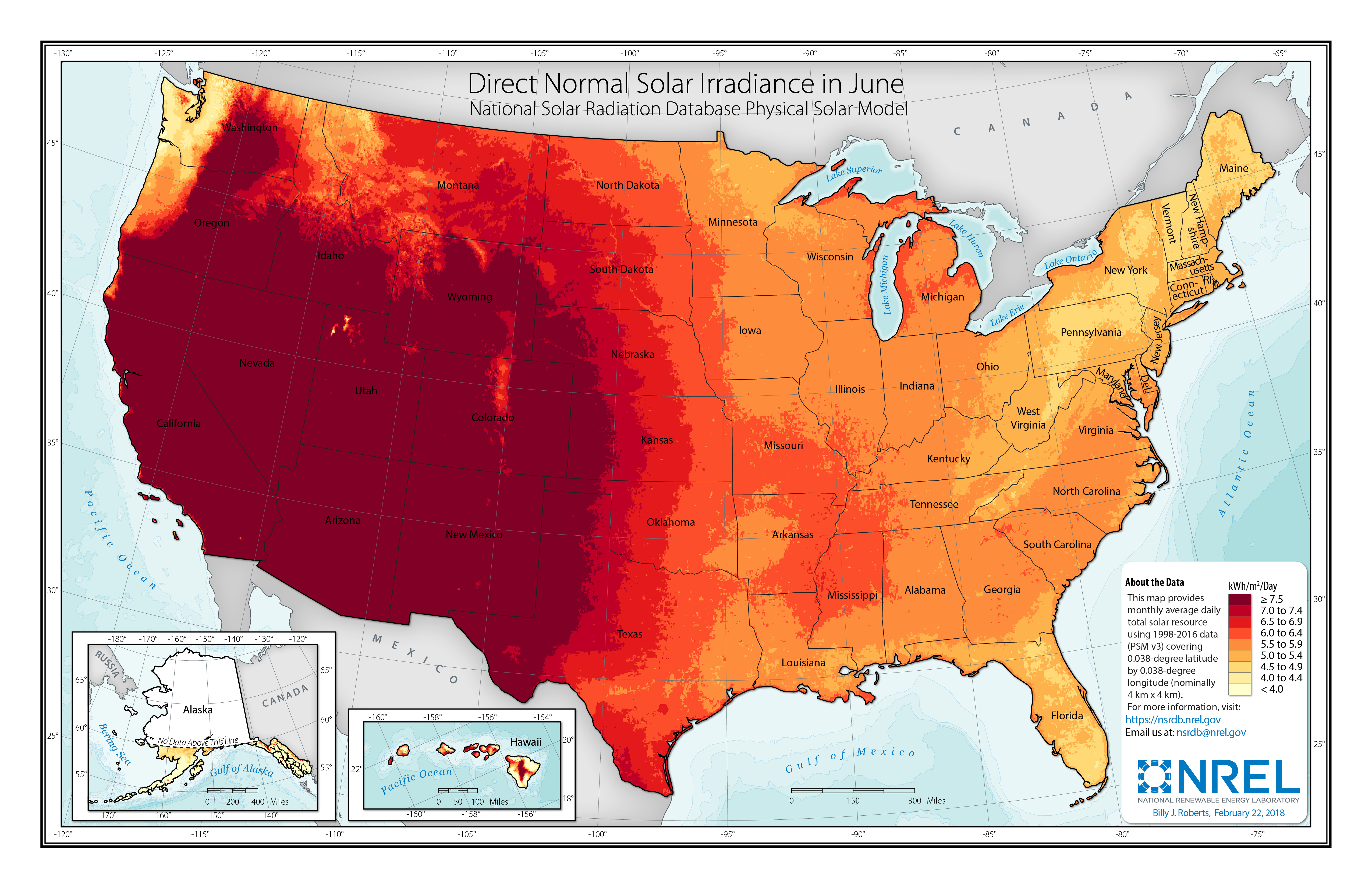 Solar Resource Maps and Data | Geospatial Data Science | NREL