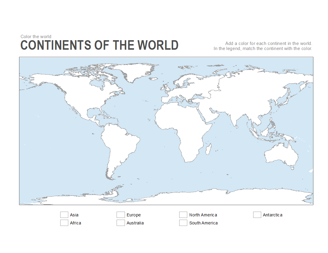 7 Printable Blank Maps for Coloring - ALL ESL