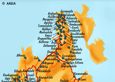 G.N.T.O. - Greek Islands - Kefalonia Map