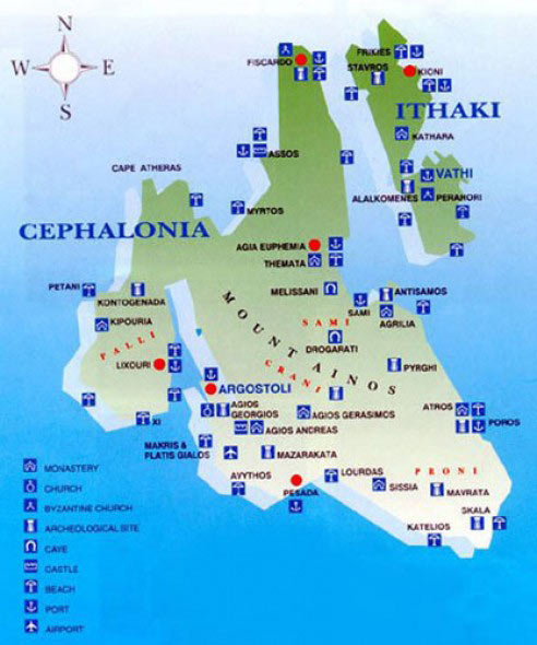 Maps of Kefalonia | Fiscardo.gr