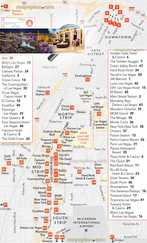 printable map las vegas strip