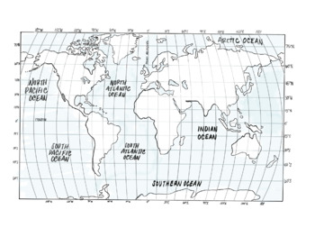 World map printable latitude and longitude TPT Worksheets Library