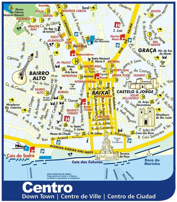 printable map lisbon city centre