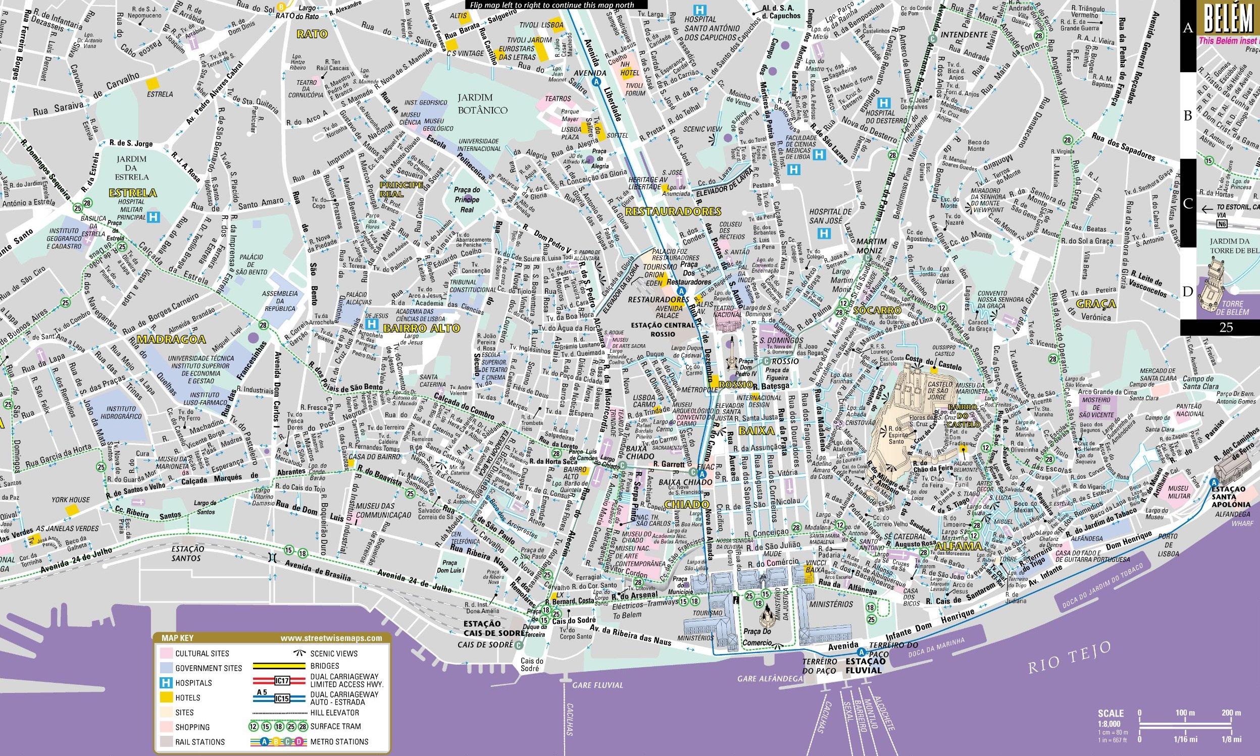 printable map lisbon city centre