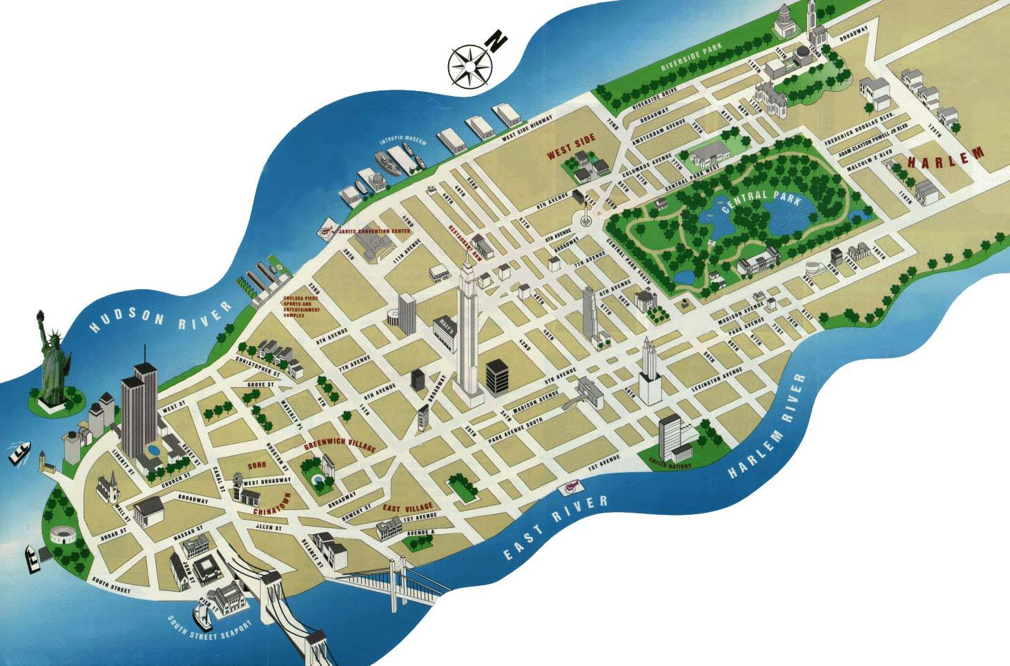 Large Manhattan Maps for Free Download and Print | High-Resolution ...