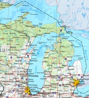 Michigan Printable Map