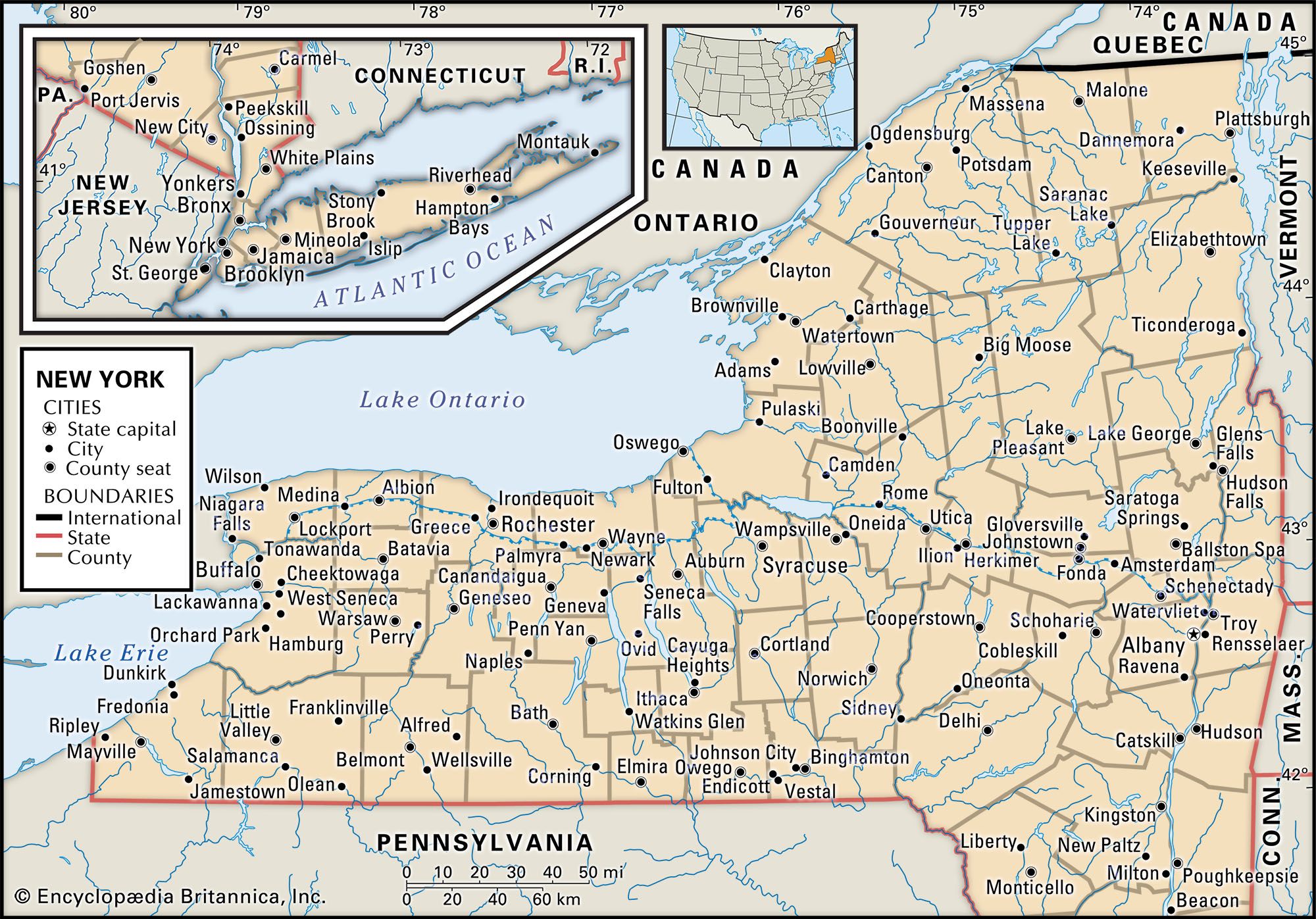 printable map new york state