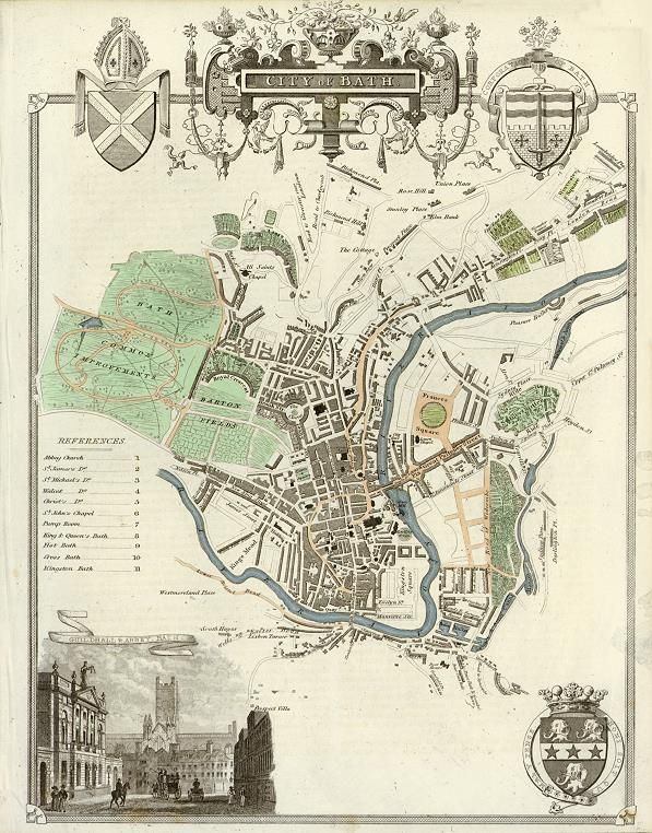 Stock images - high resolution antique UK city plans