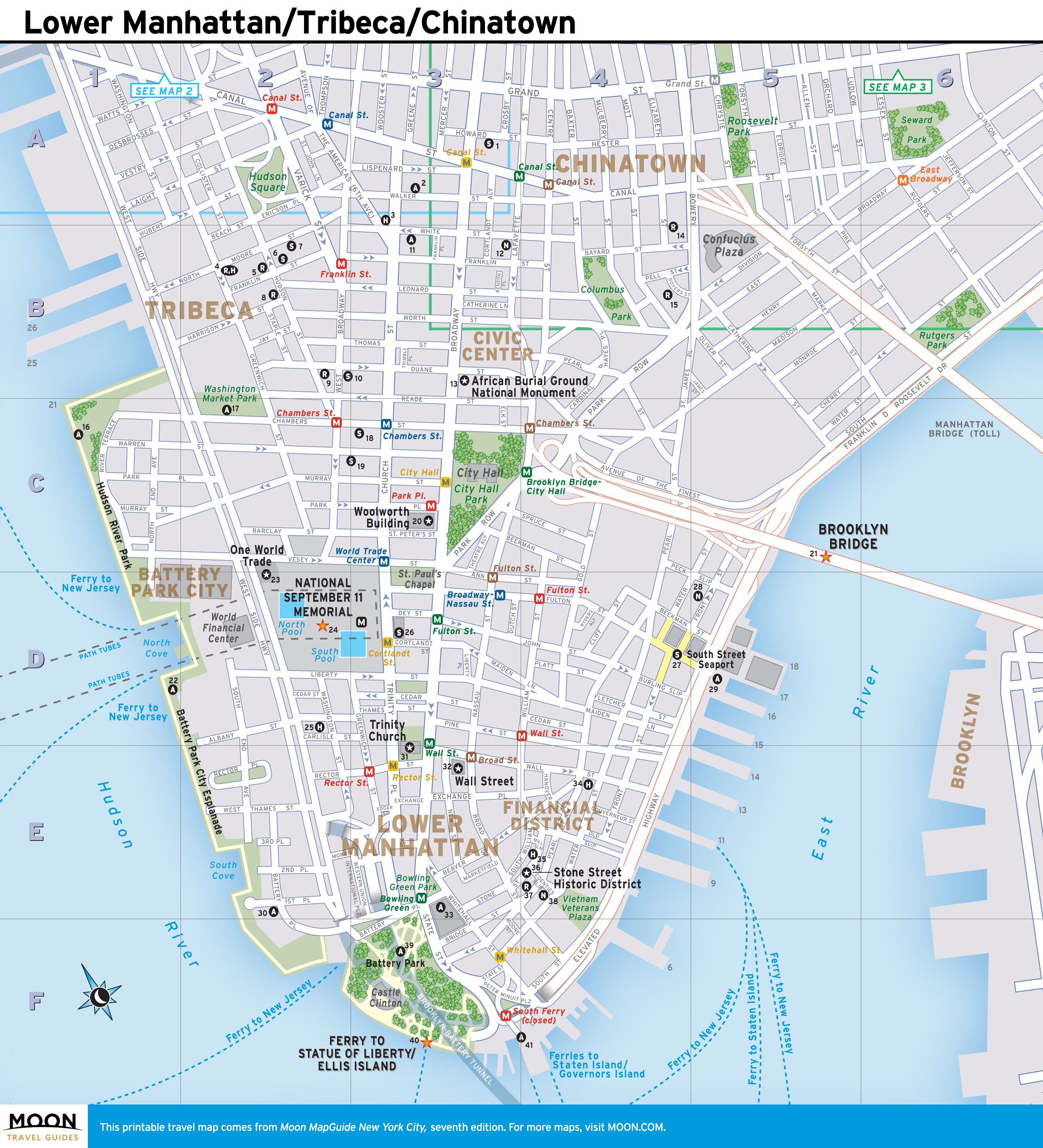 printable map of downtown manhattan