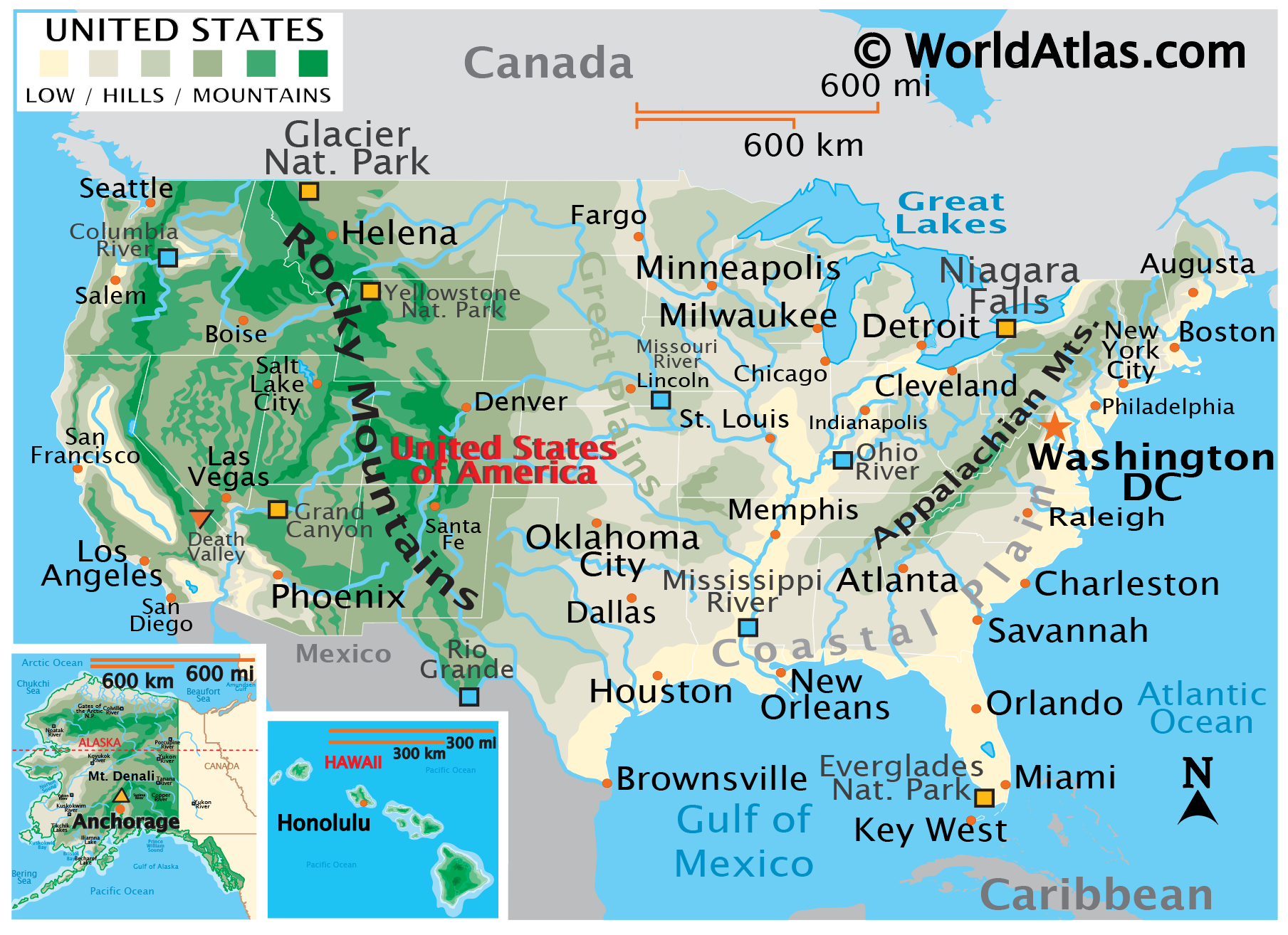 printable map of eastern united states with cities