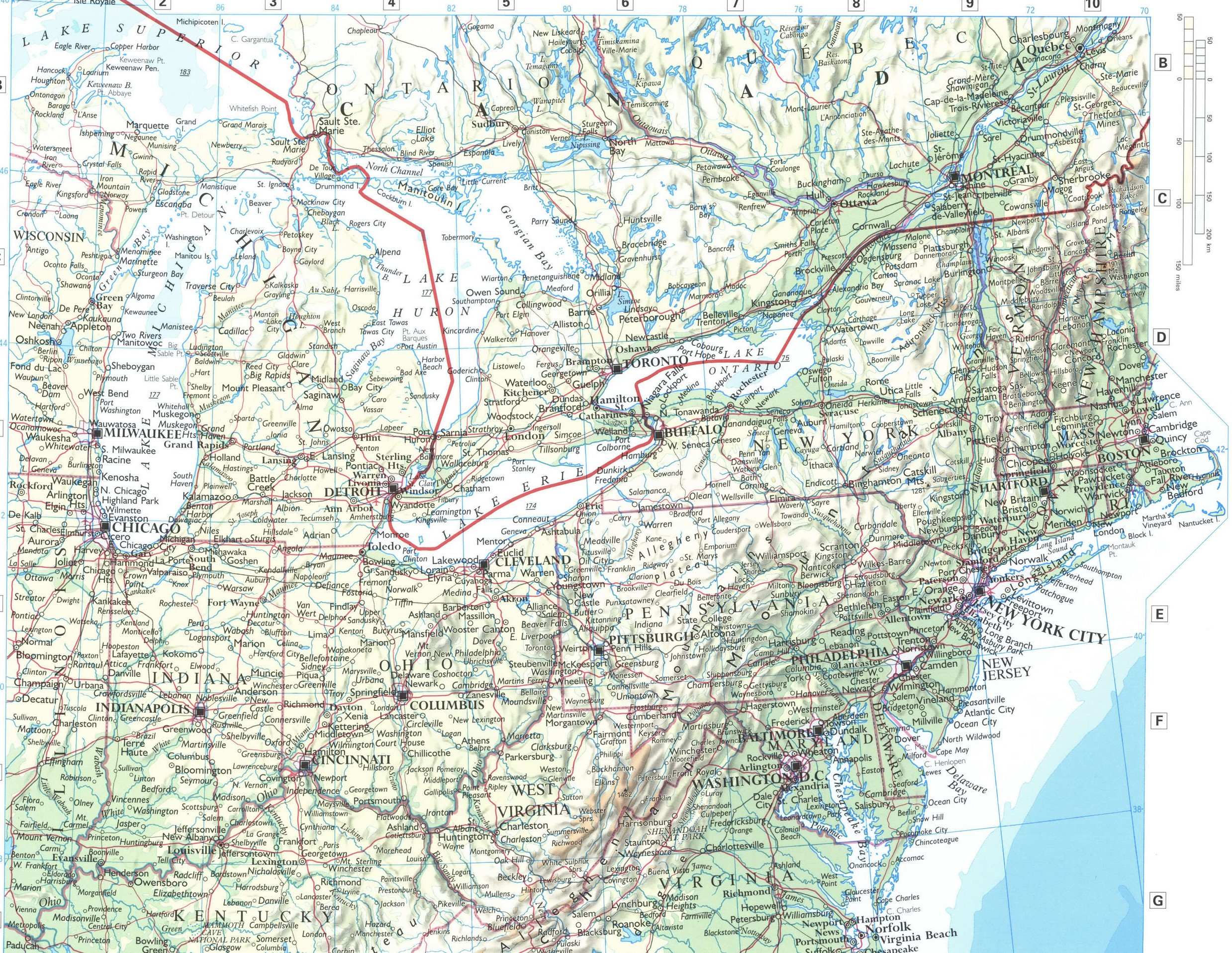 Free printable map of eastern united - Printable Map Of Eastern United States With Cities 30 