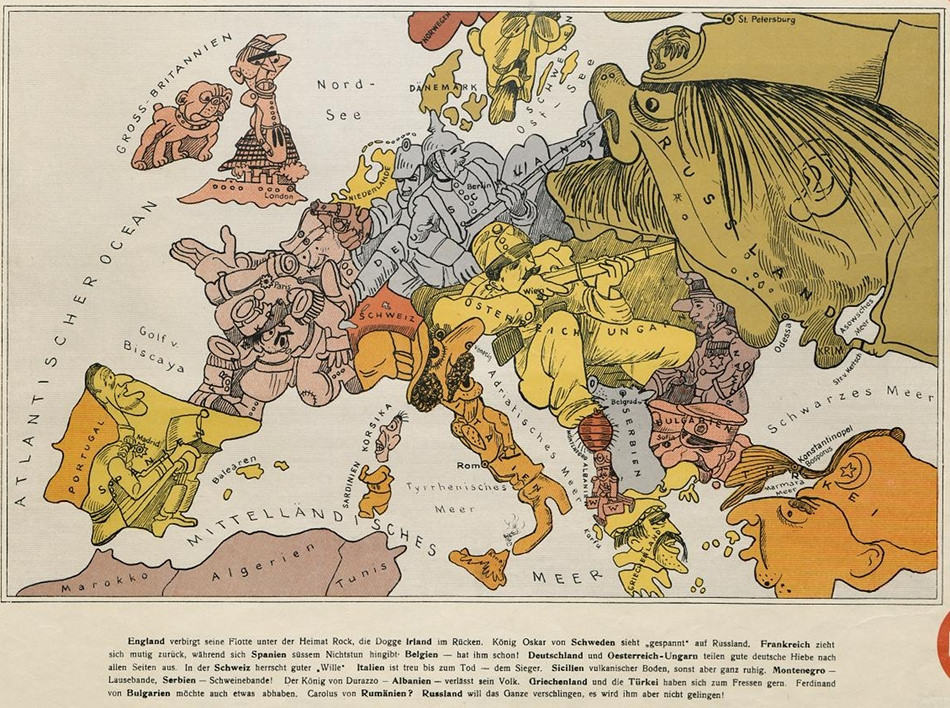 Anthropomorphic Maps of Europe at War (1870/1914) — The Public ...