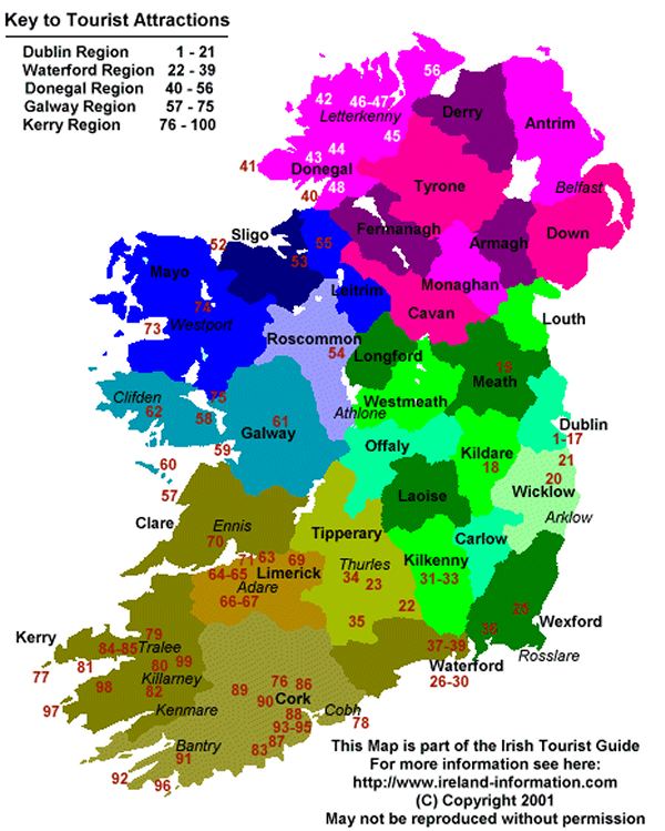 printable map of ireland and northern ireland