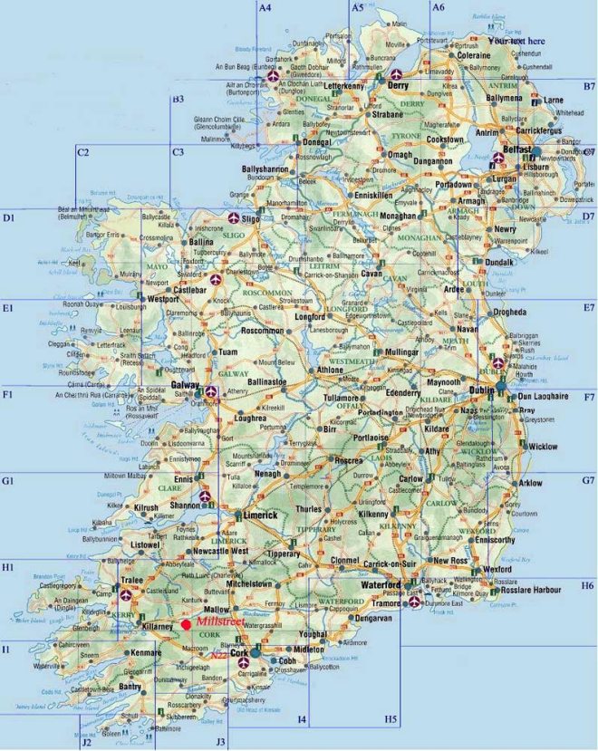 printable map of ireland and northern ireland