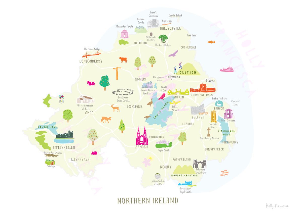printable map of ireland and northern ireland