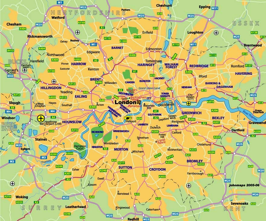 printable map of london uk