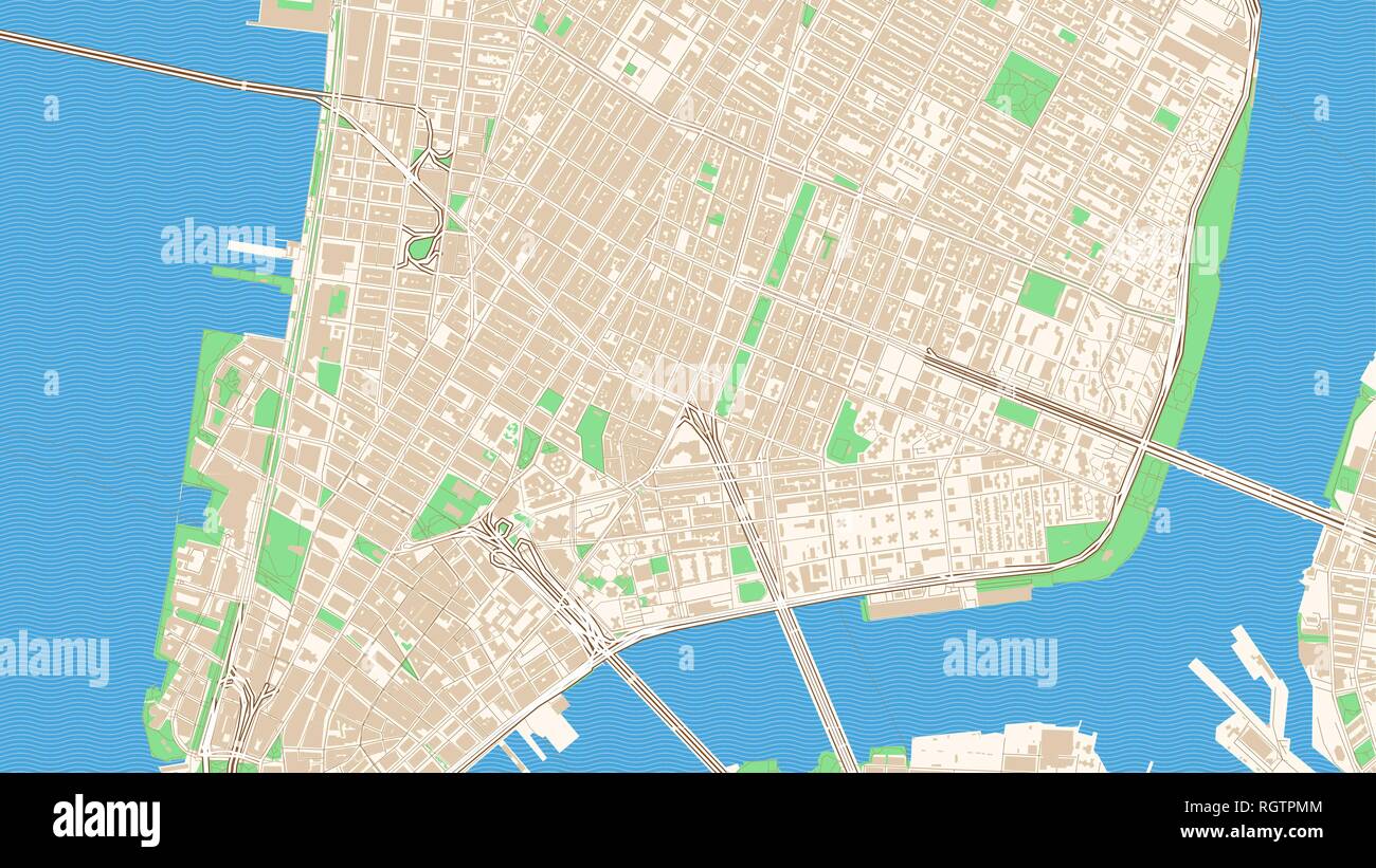 New york city map streets hi-res stock photography and images - Alamy