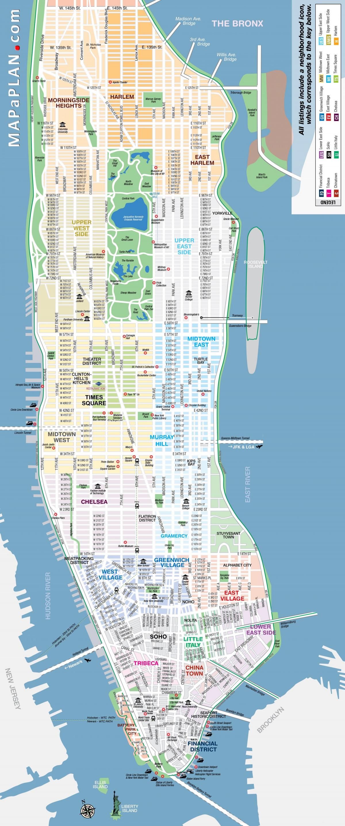 printable map of manhattan ny