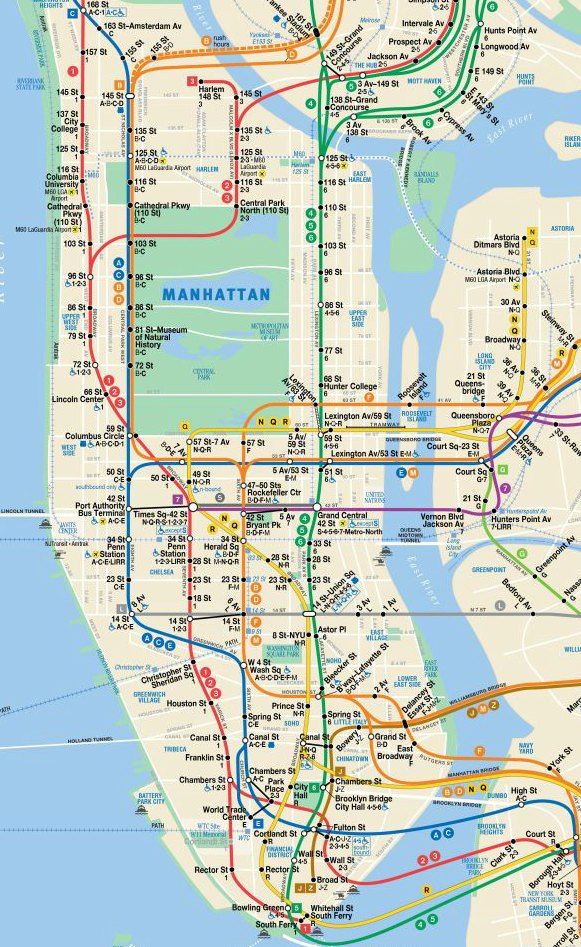printable map of manhattan subway