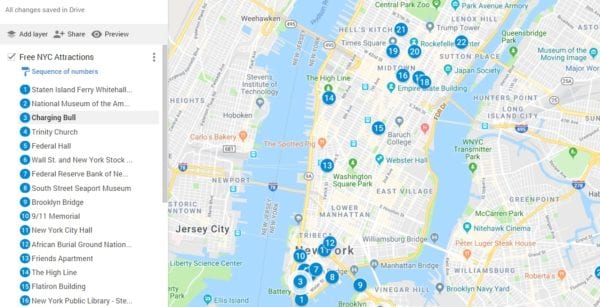 printable map of manhattan with landmarks