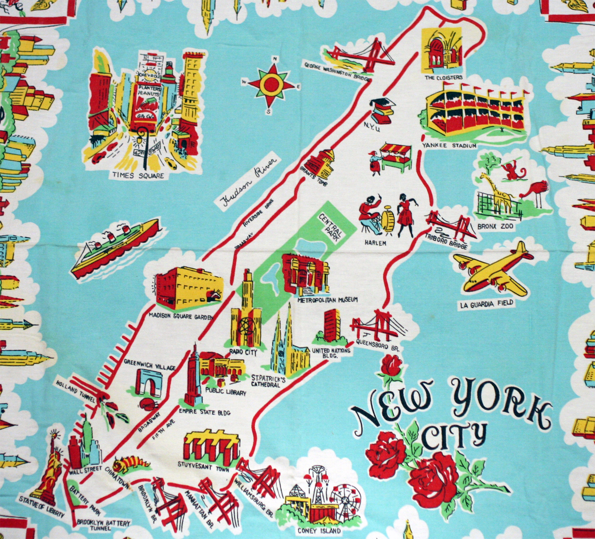 printable map of manhattan with landmarks
