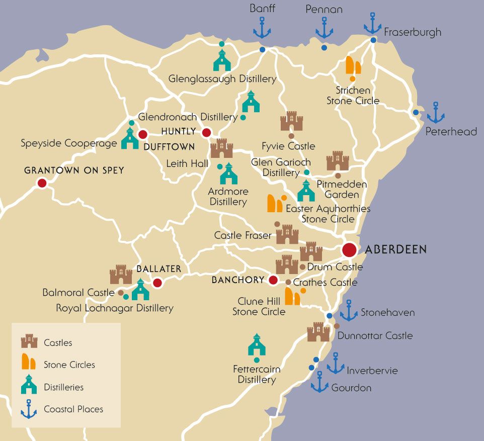 printable map of north east scotland