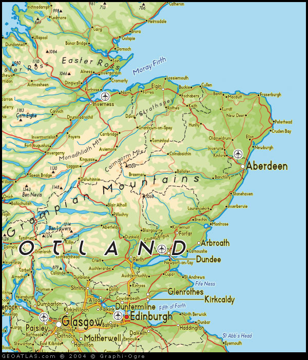 printable map of north east scotland