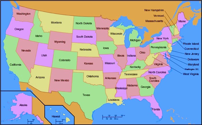 printable map of se united states