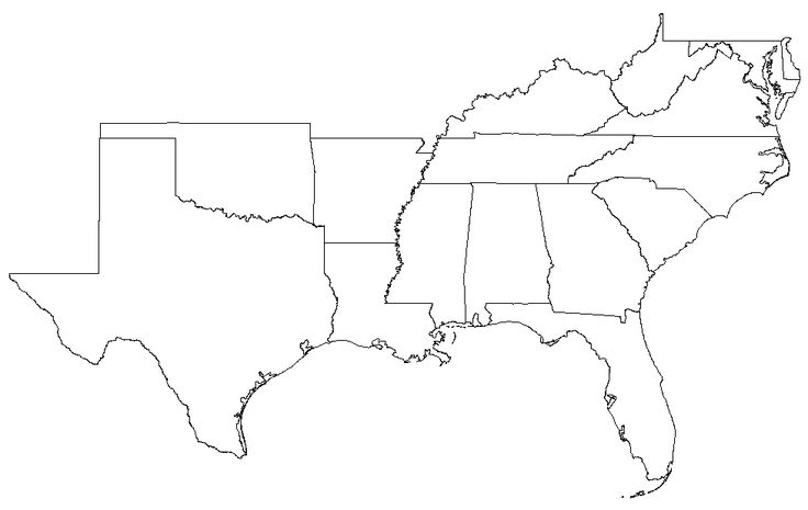printable map of se united states