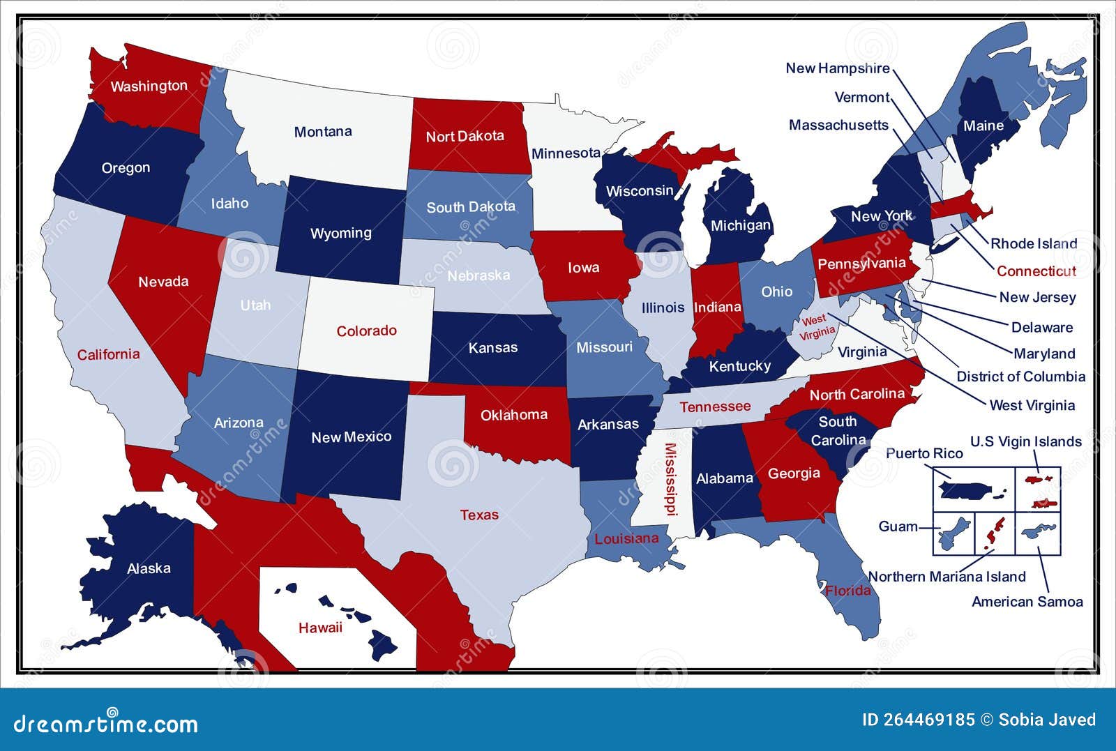 Vector Map of United States of - Printable Map Of The United States With Cities 17 