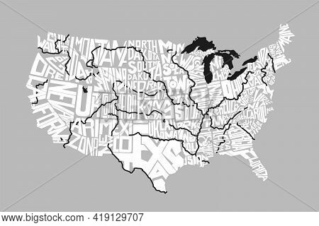 printable map of the united states with rivers