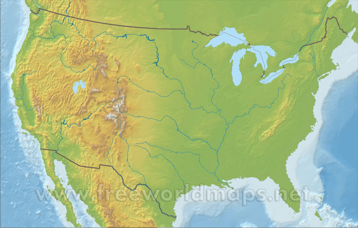 printable map of the united states without labels