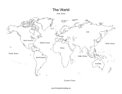 printable map of the world countries labeled