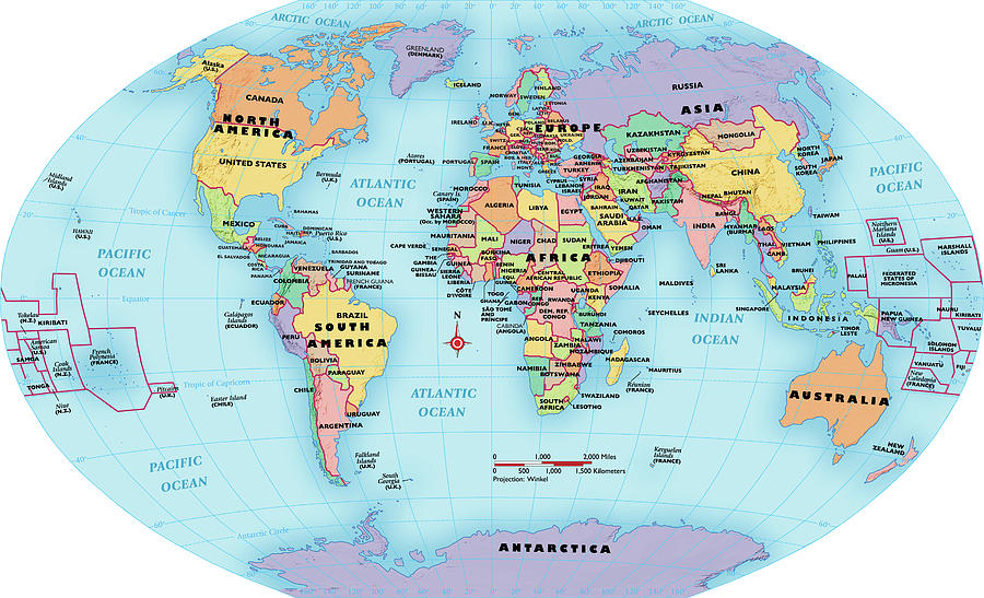 printable map of the world countries labeled